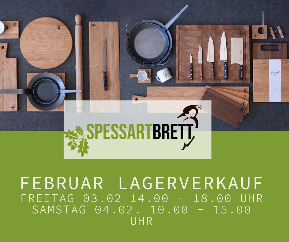 Spessartbrett Lagerverkauf Werbung für Februar 2023