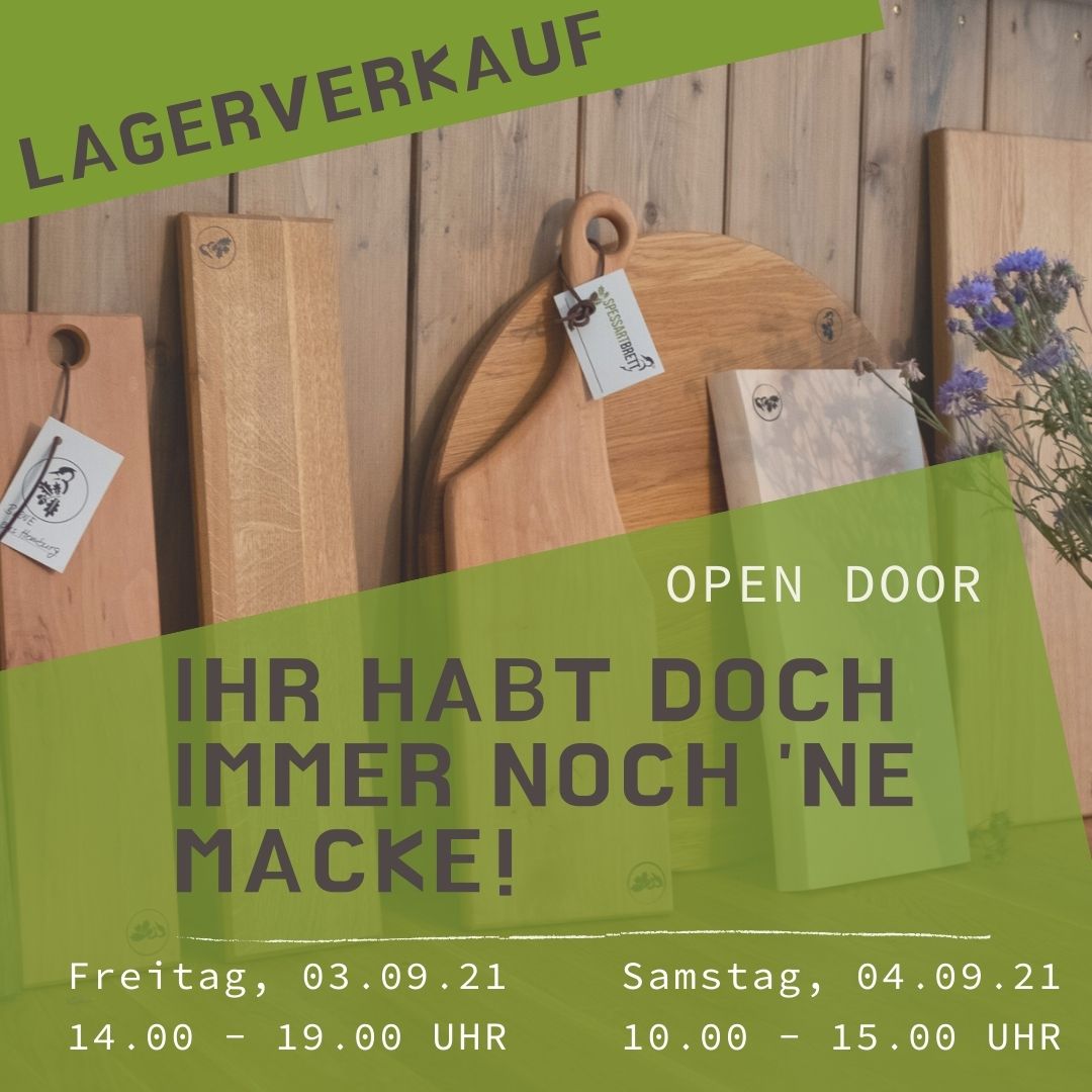 Lagerverkauf bei Spessartbrett im August 2021