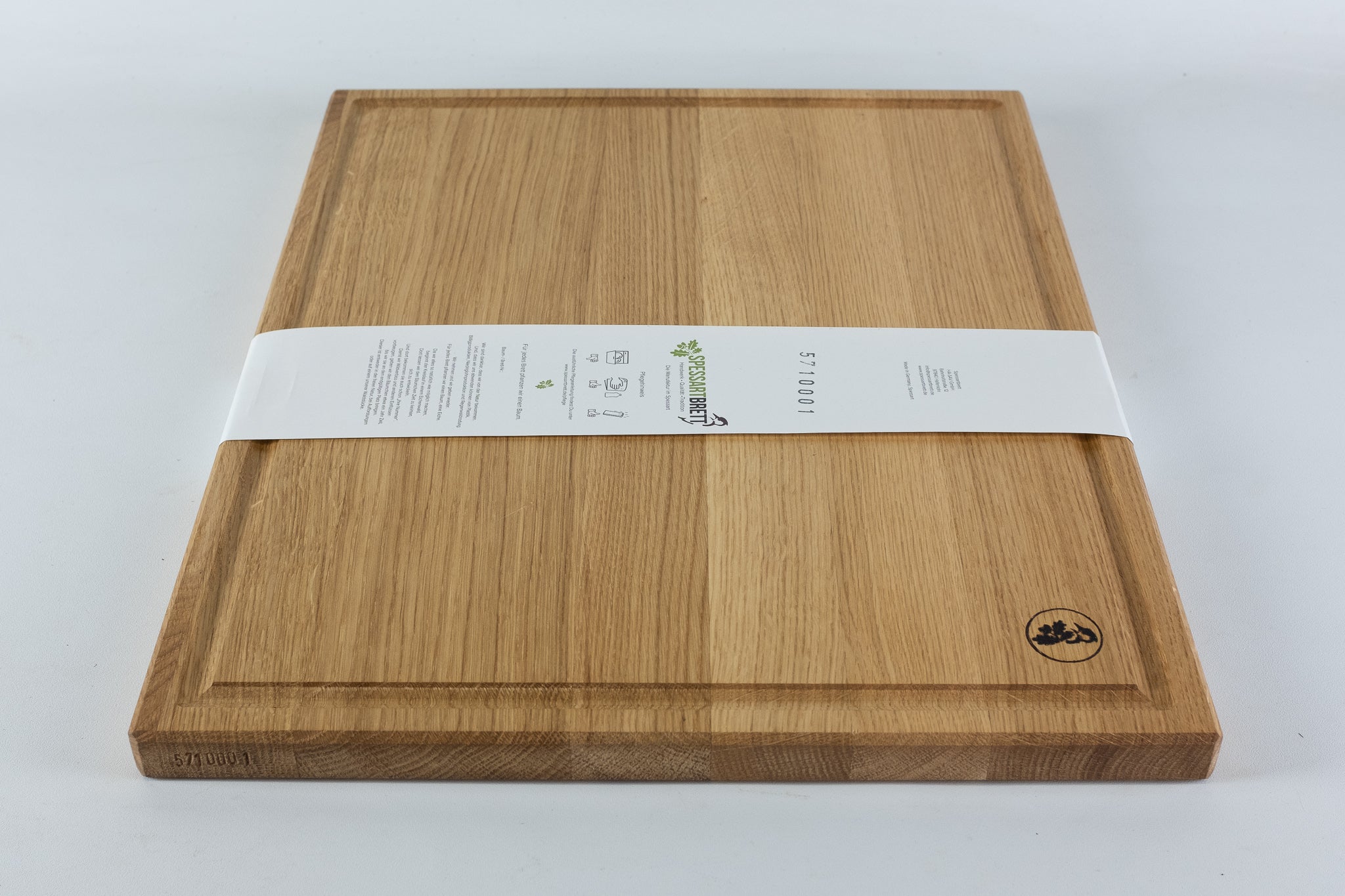 Schneidebrett aus Eiche, massiv mit Sondermaß