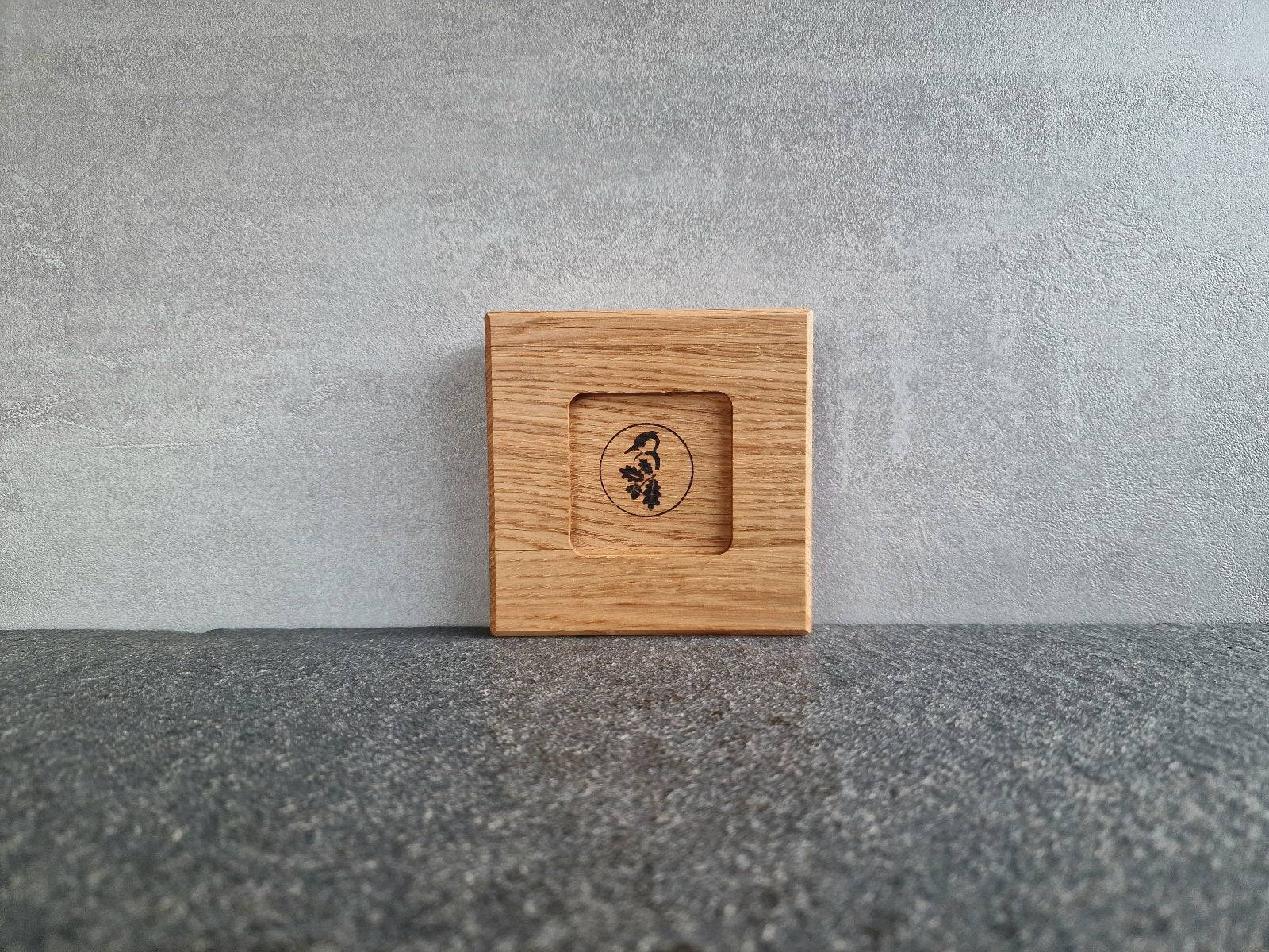 Eiche Holzuntersetzer für eine Mühle, Pfeffermühle oder Salzmühle.