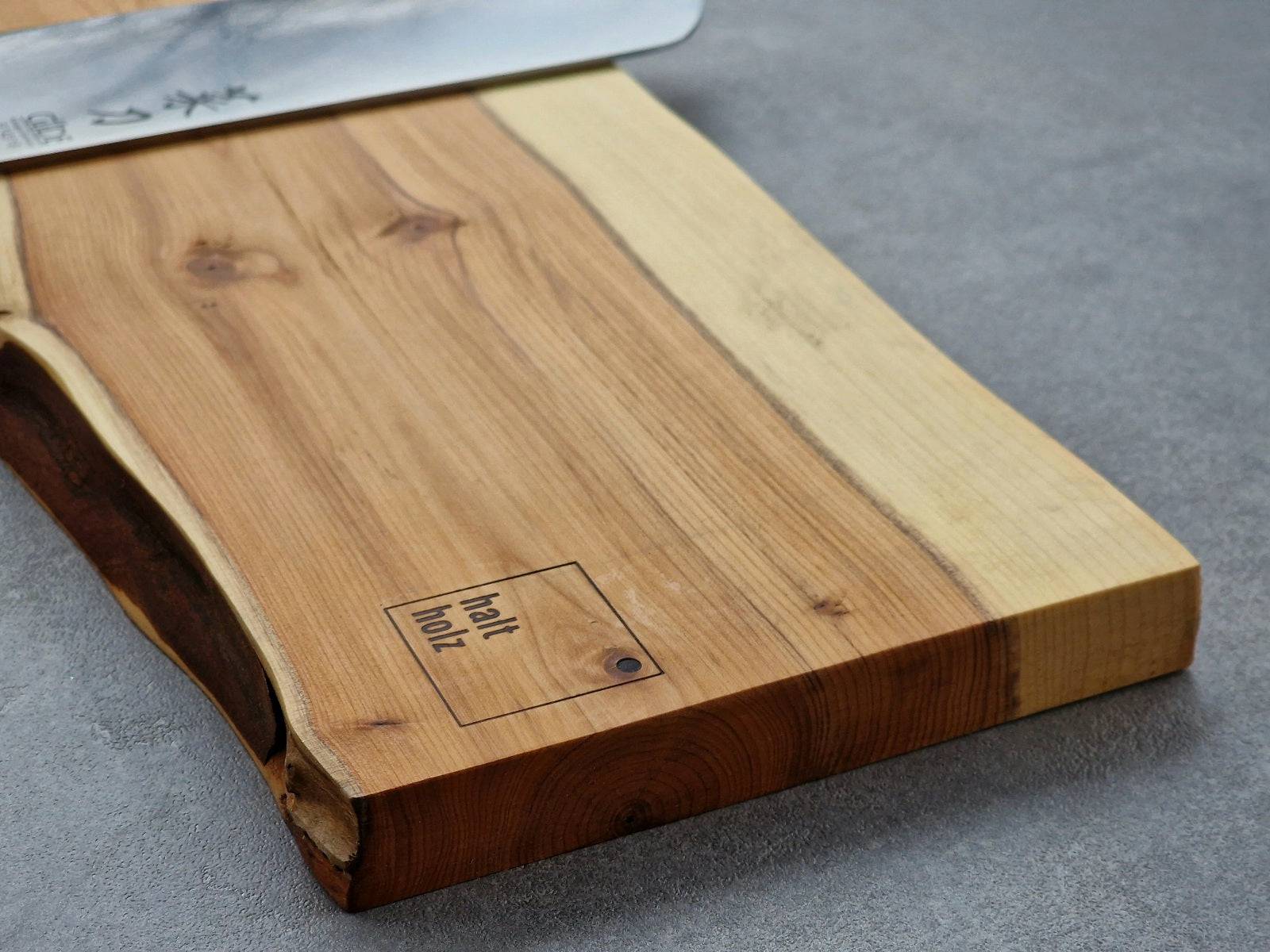 Frontalansicht Ebenholz Messerhalter.