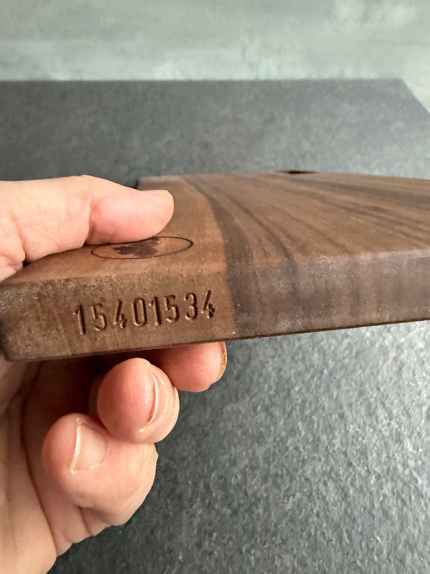 Seriennummer eines Spessartbrett Schneidebrett