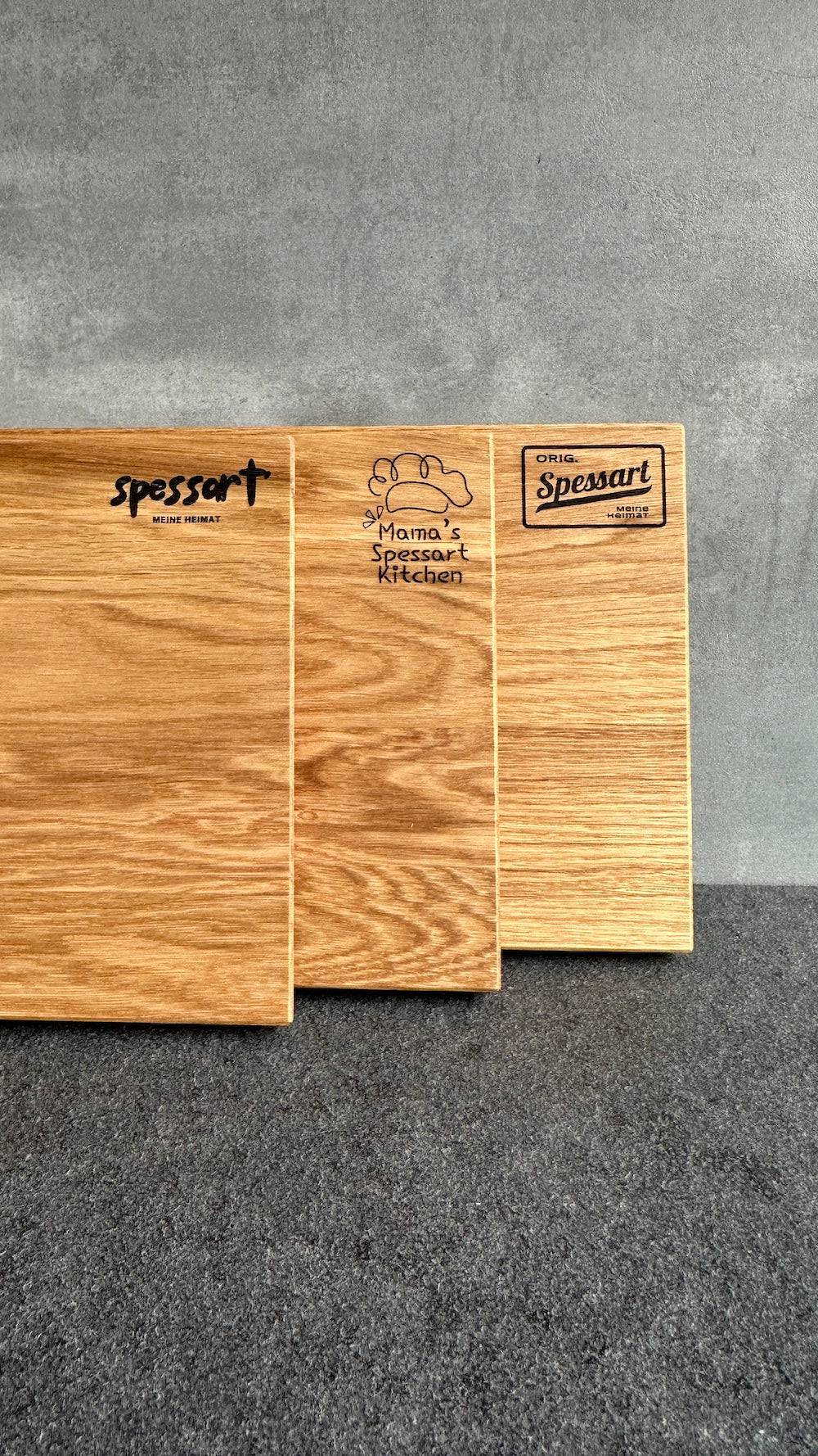 Auswahl von drei Eiche Schneidebrettern von Spessartbrett