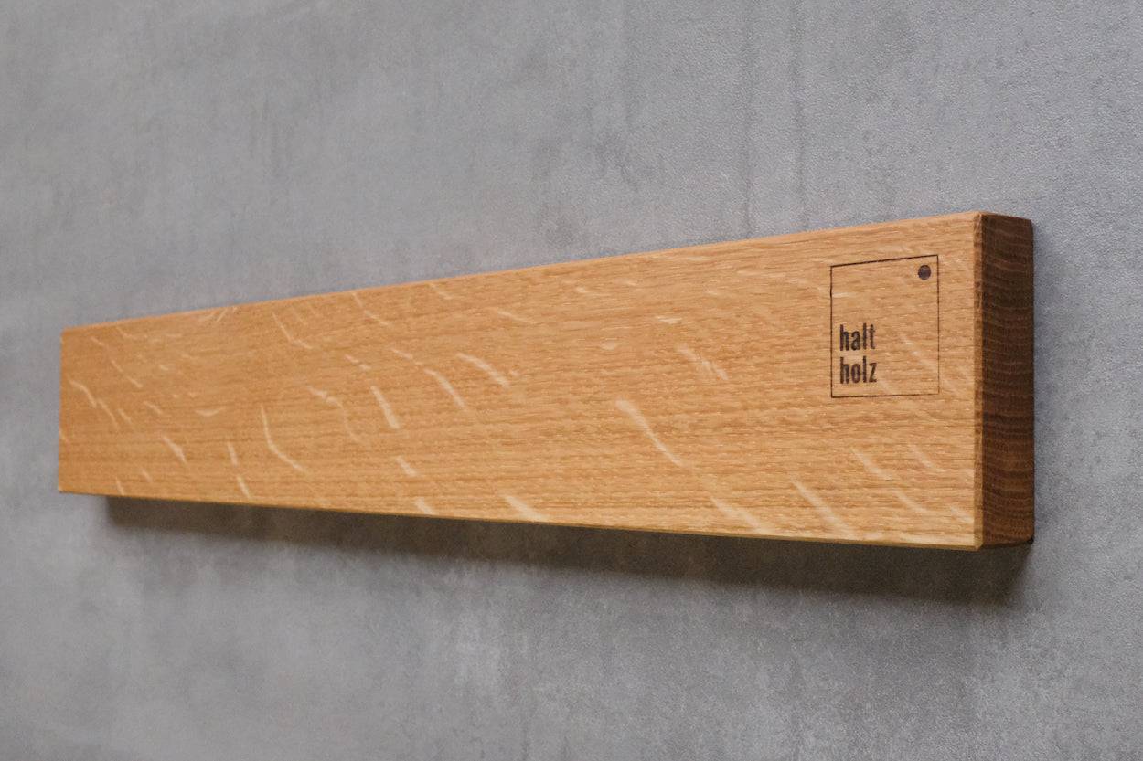 Magnetischer Messerhalter für die Wand aus Eiche