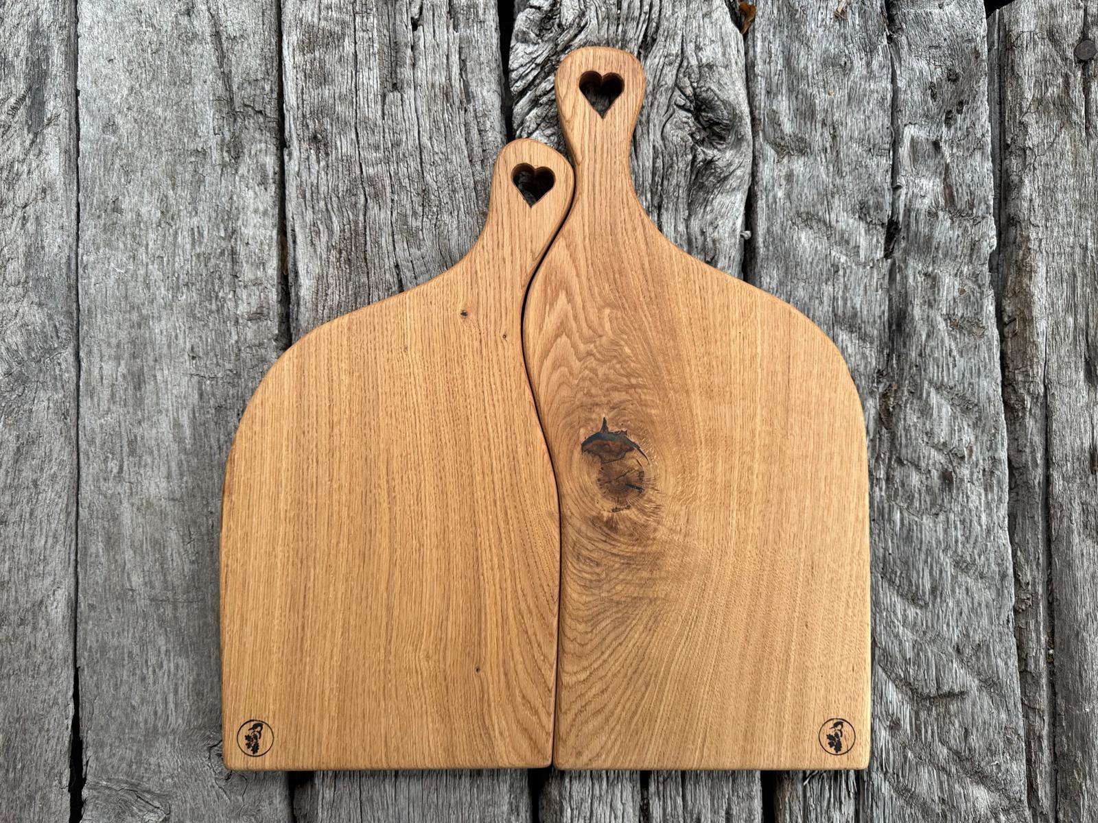 Handgefertigte Partnerbretter aus massiver Eiche - Für Liebe, Genuss & gemeinsame Momente - Spessartbrett