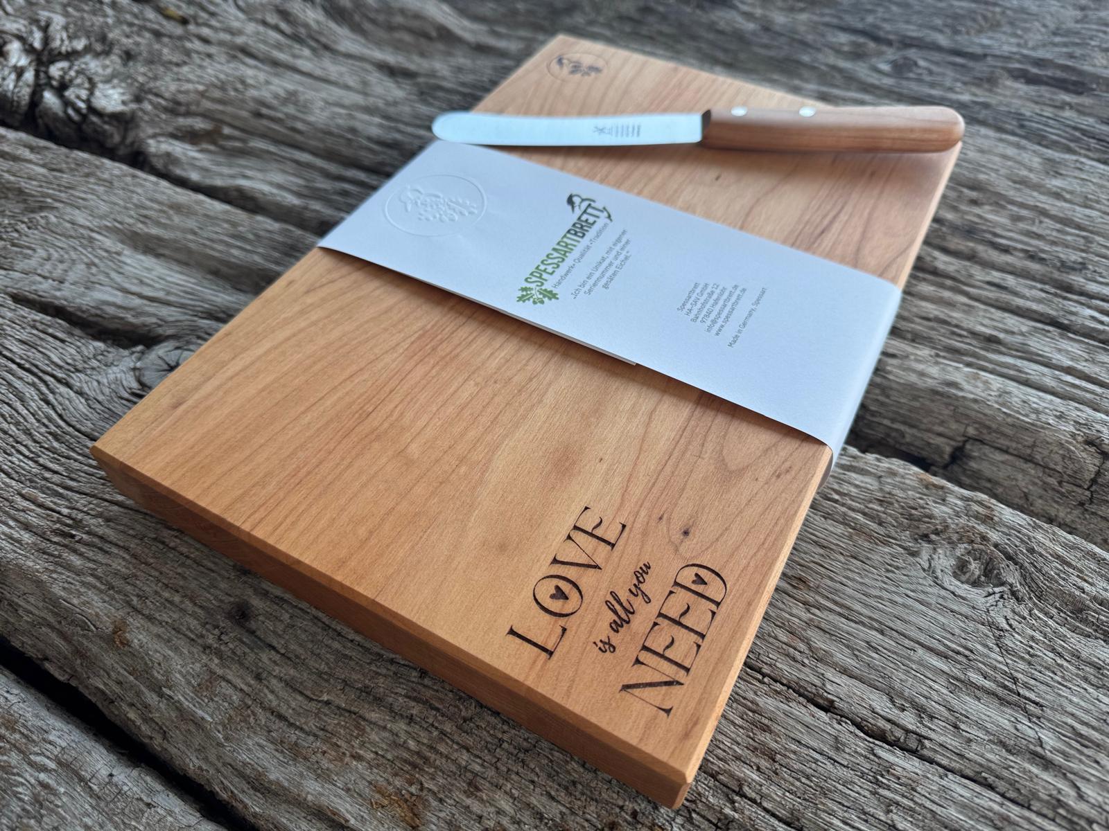 Servierbrett / Brotzeitbrett für Lieblingsmensch - Spessartbrett