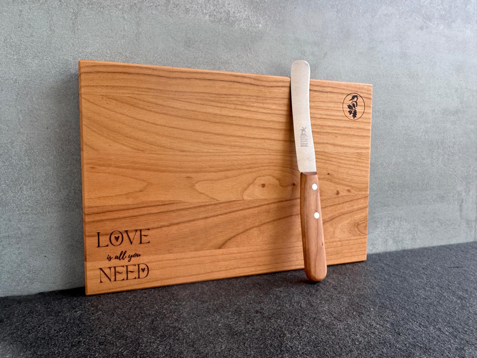 Servierbrett / Brotzeitbrett für Lieblingsmensch - Spessartbrett