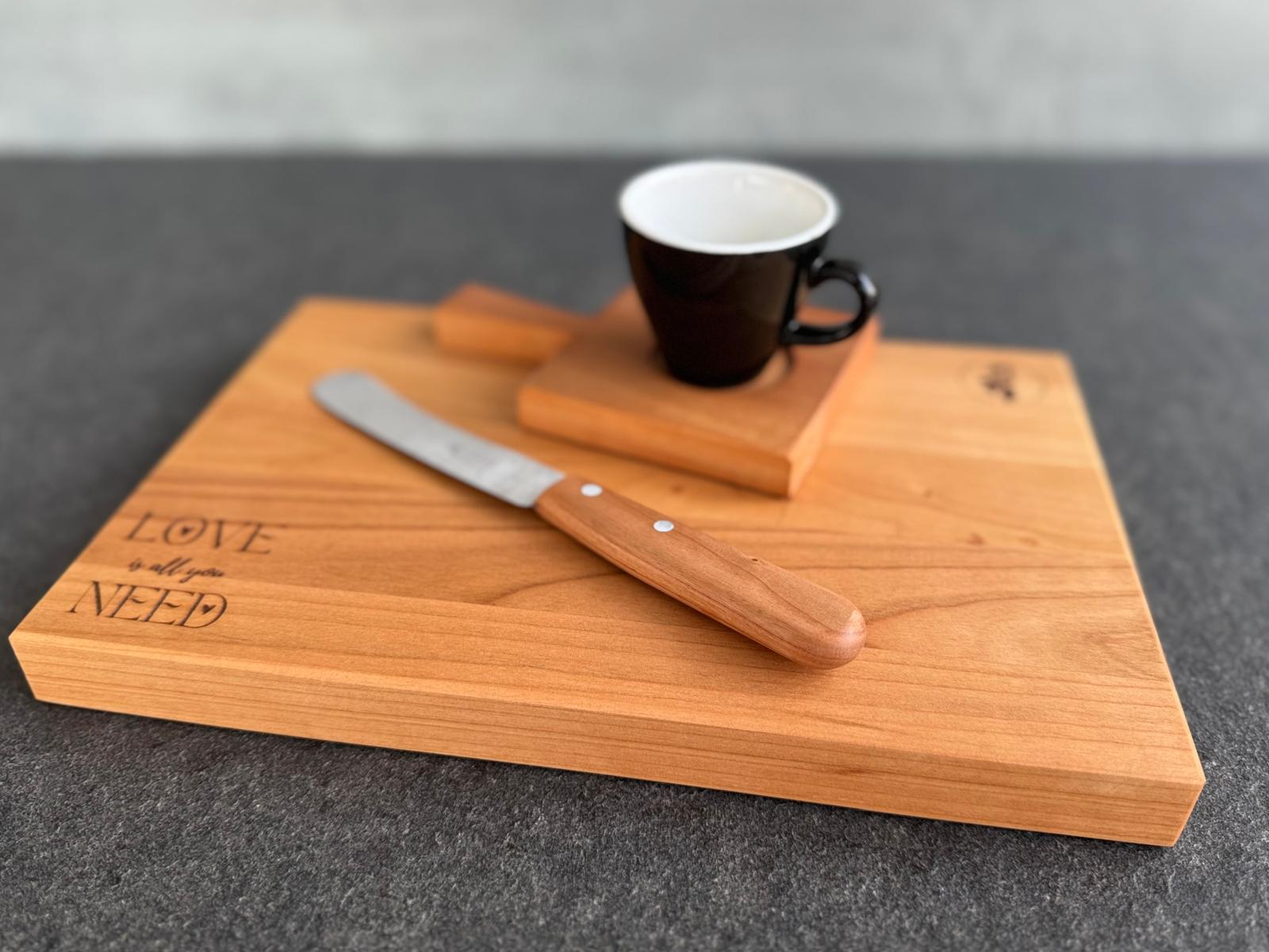 Servierbrett / Brotzeitbrett für Lieblingsmensch - Spessartbrett