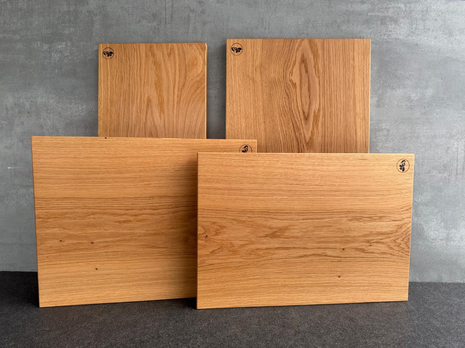 Verschiedene Schneidebretter aus Spessart Eiche in verschiedenen großen Größen