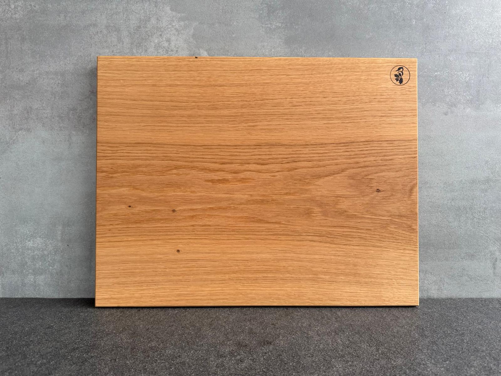 Schneidebrett aus Spessart-Eiche, dick, rechteckig, aus einem Stück gefertigt - Spessartbrett