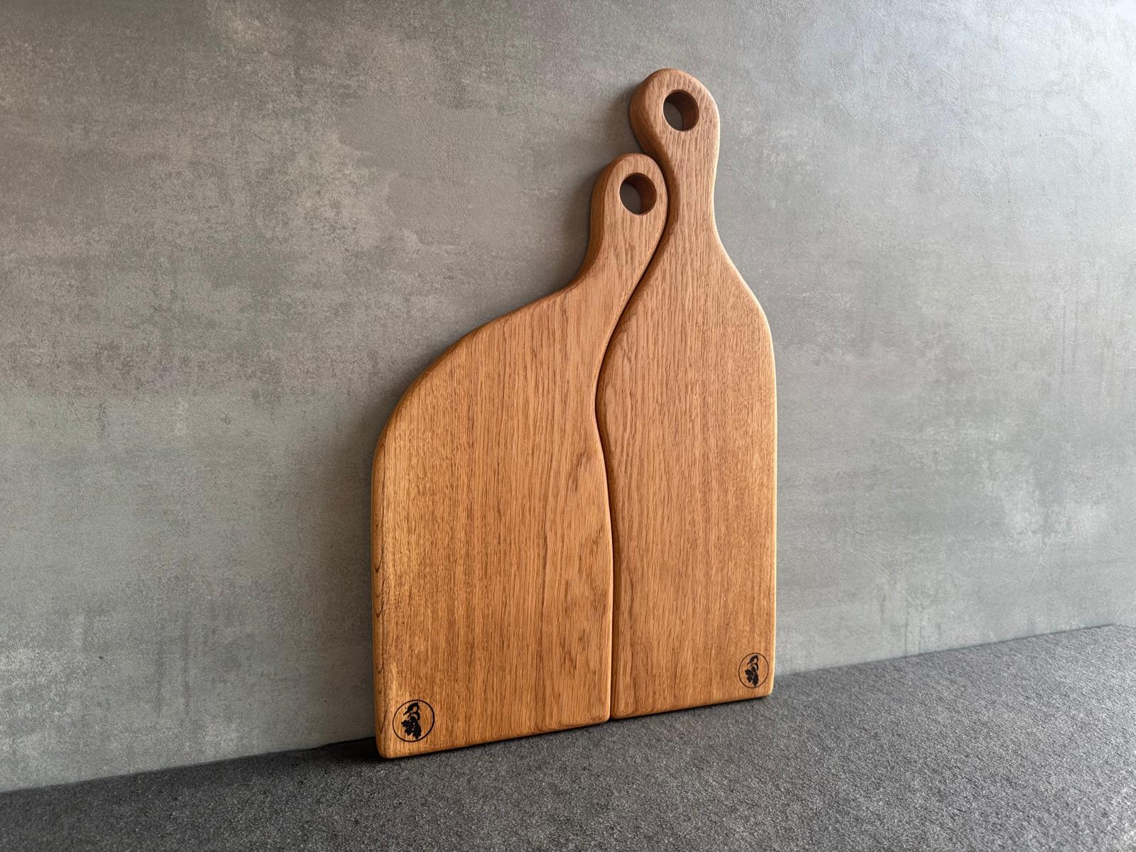 Exklusive Servierbretter aus Eiche im 2er Set – handgefertigt – No. 1658 – Hochzeitsgeschenk - Spessartbrett