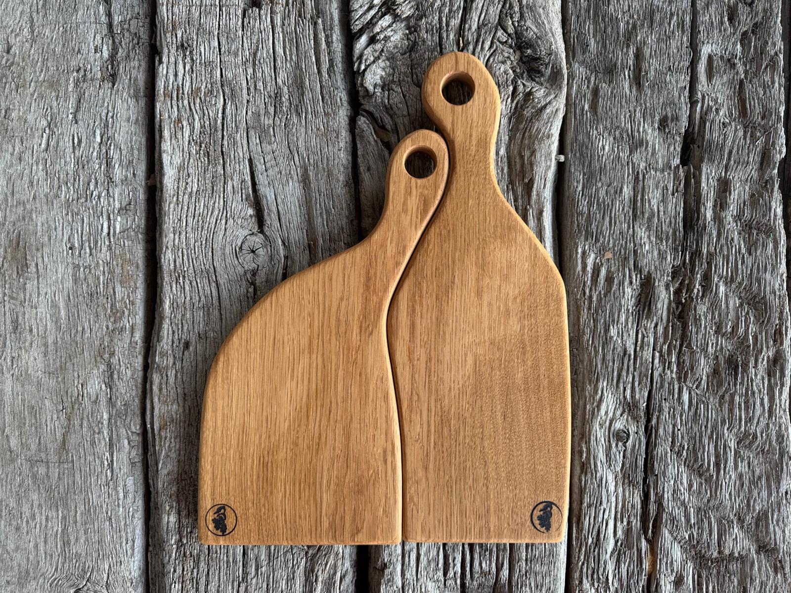 Exklusive Servierbretter aus Eiche im 2er Set – handgefertigt – No. 1658 – Hochzeitsgeschenk - Spessartbrett