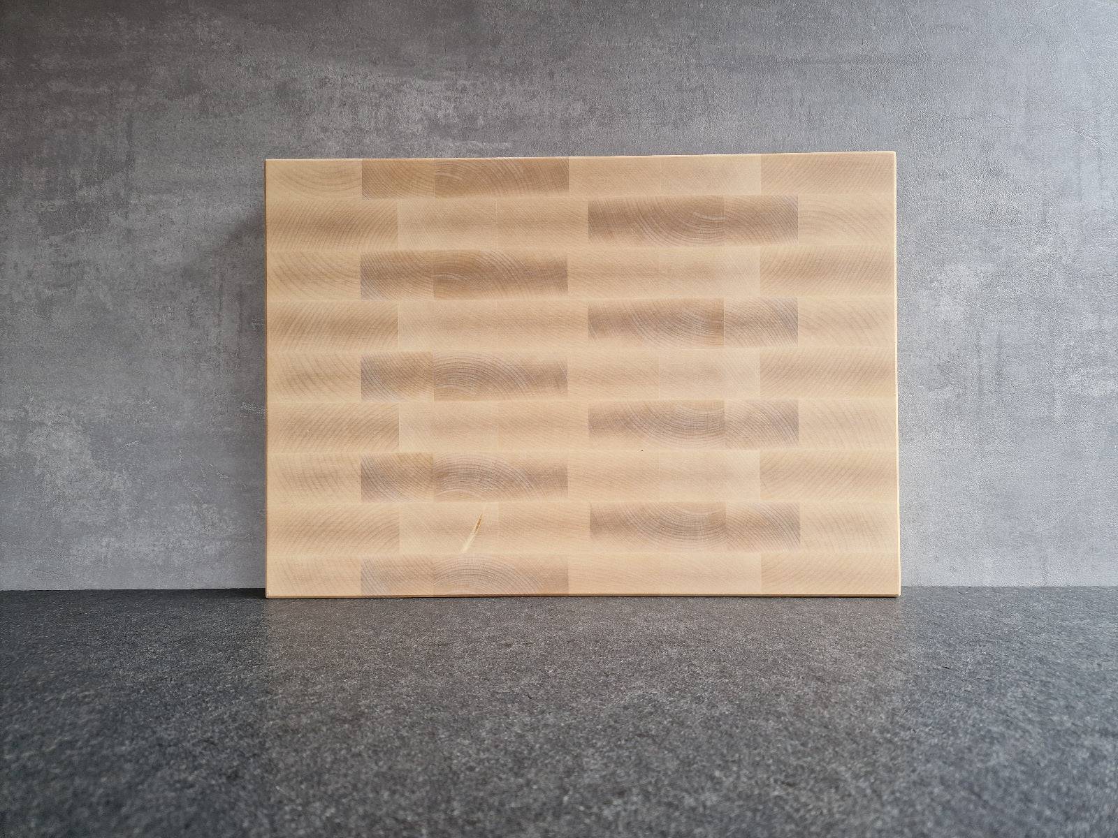 Rückseite Stirnholz Schneideblock aus Ahorn