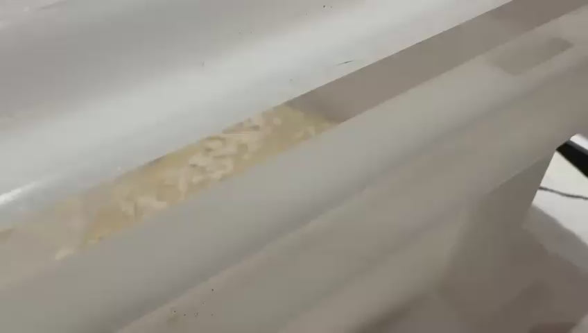 Kurzfilm einer Pizzaballenbox mit Pizzateig.