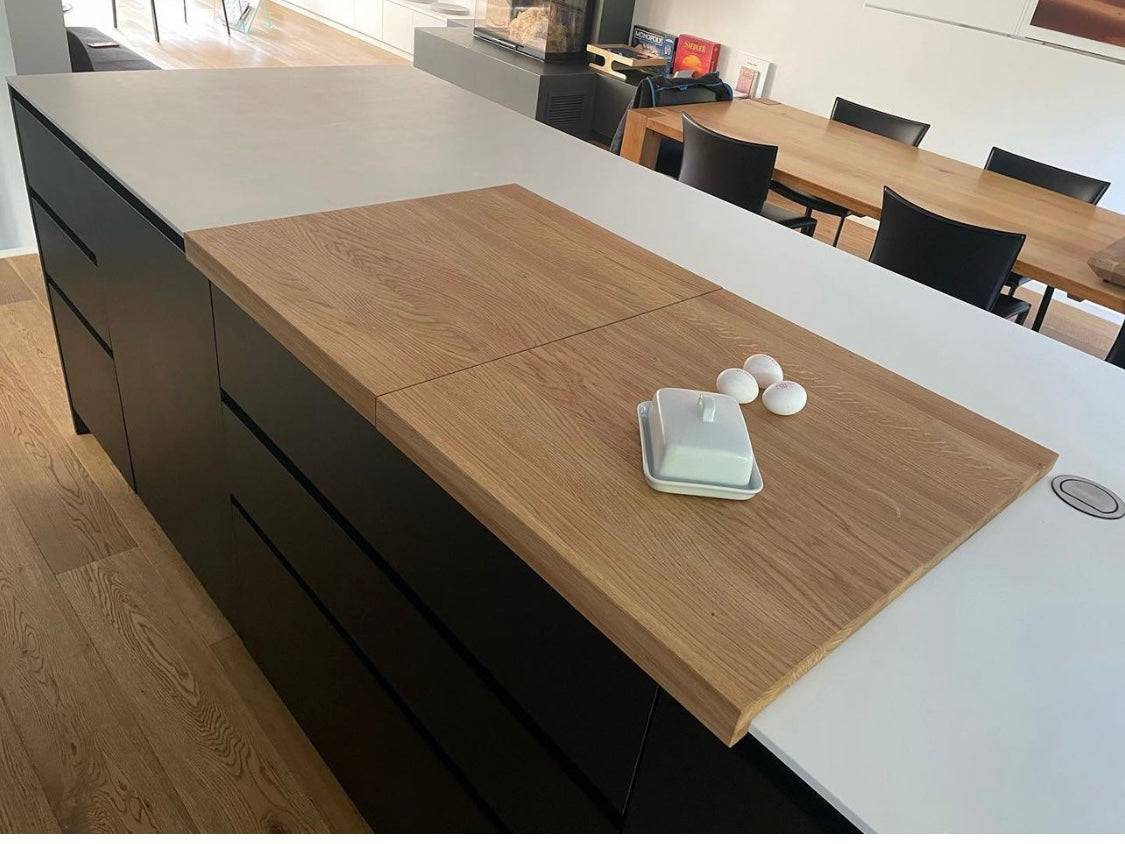 Eiche Herdabdeckung aus zwei Teilen