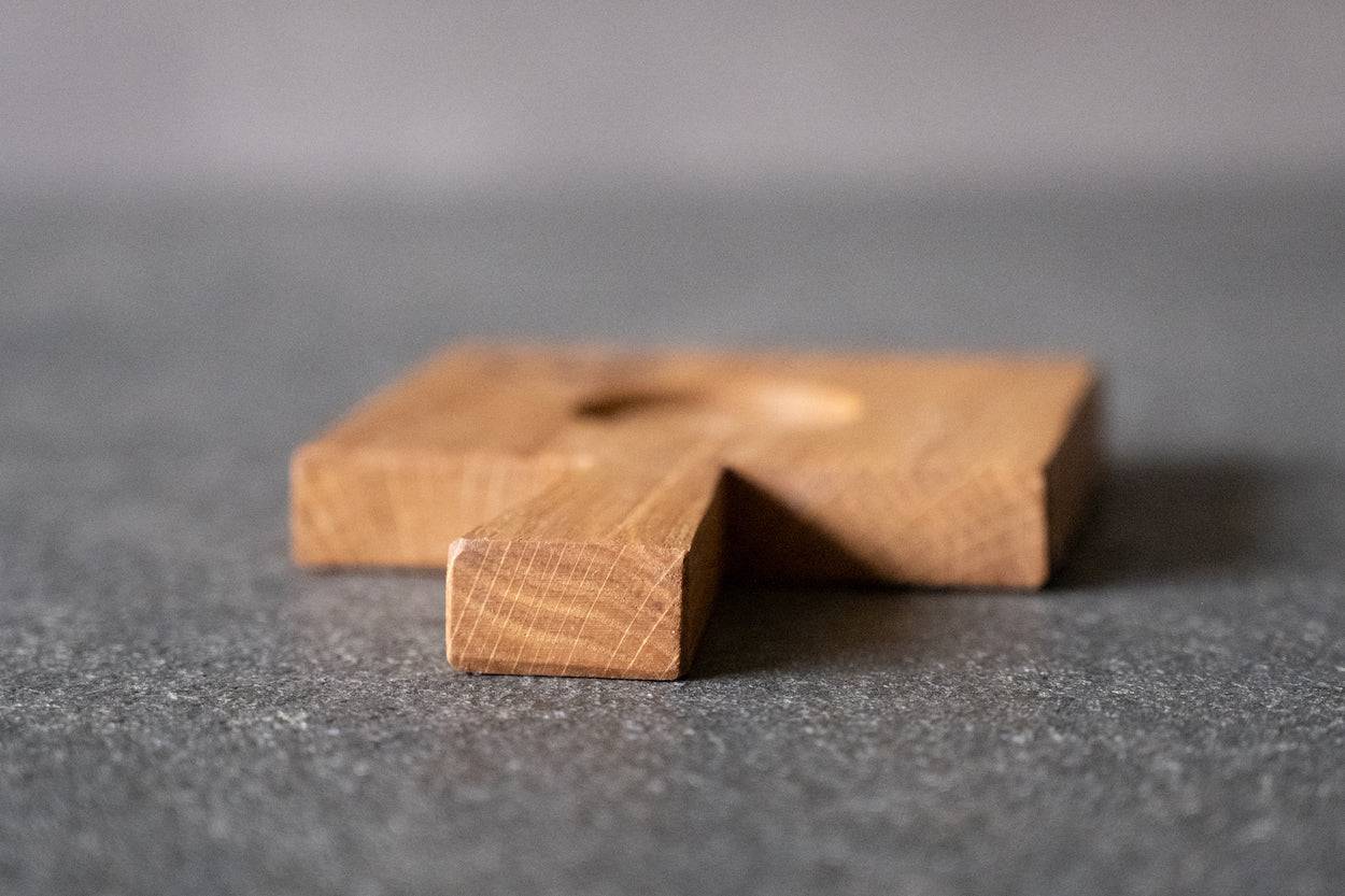 Tablett für Espresso aus Eiche