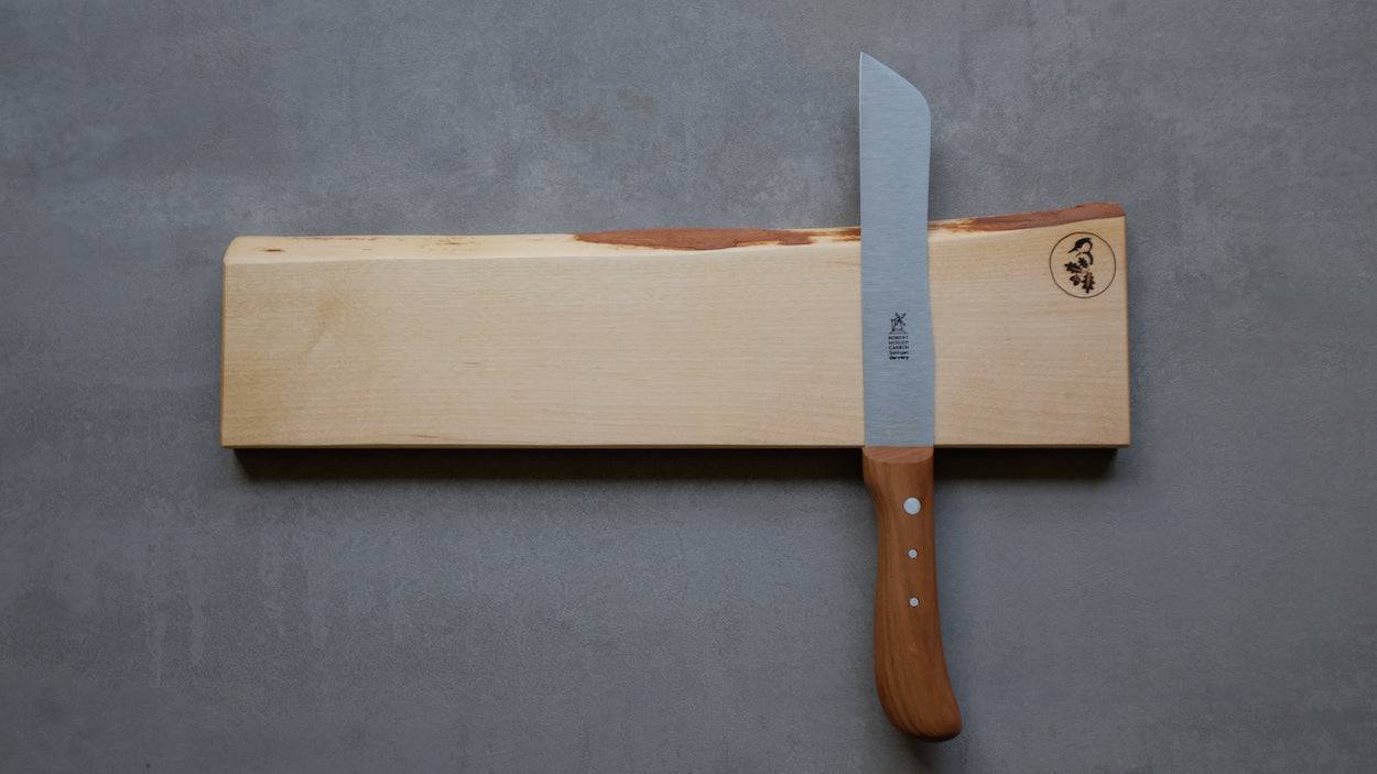 Birke Magnet Messerhalter für 7 Messer mit einem Windmühlenmesser Brotmesser Hamburger.