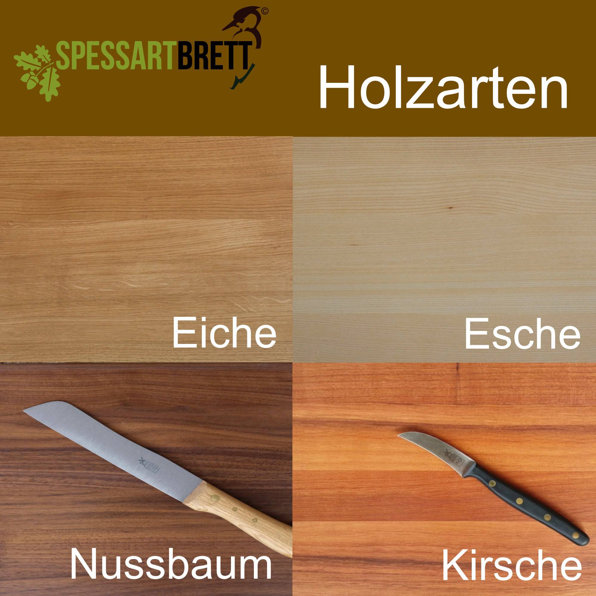 Halbe Ceranfeldabdeckung / Herdabdeckung aus Eiche - Spessartbrett