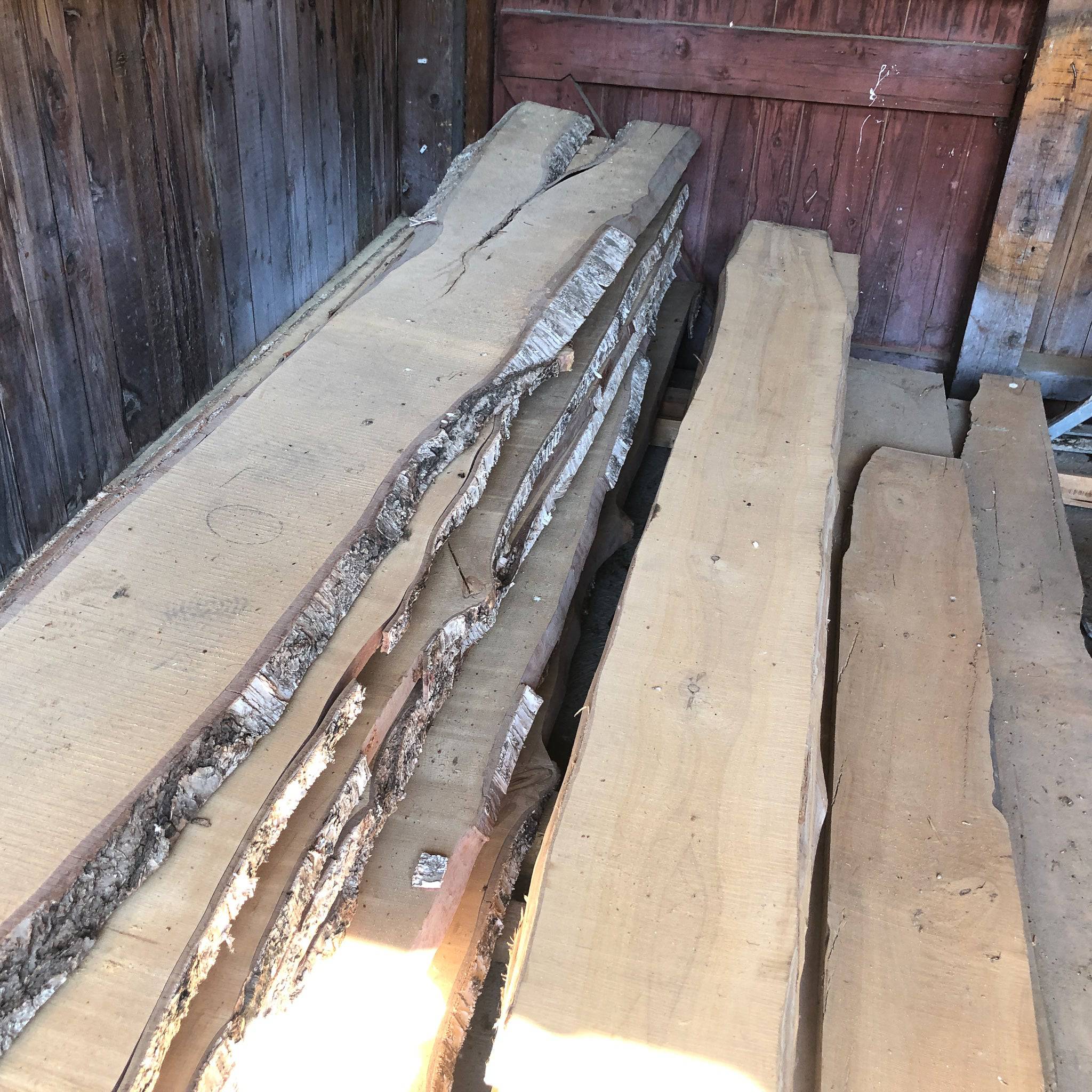 Schneidebrett Birke, 2 Baumkanten, Einzelstück, Nr. 65 - Spessartbrett