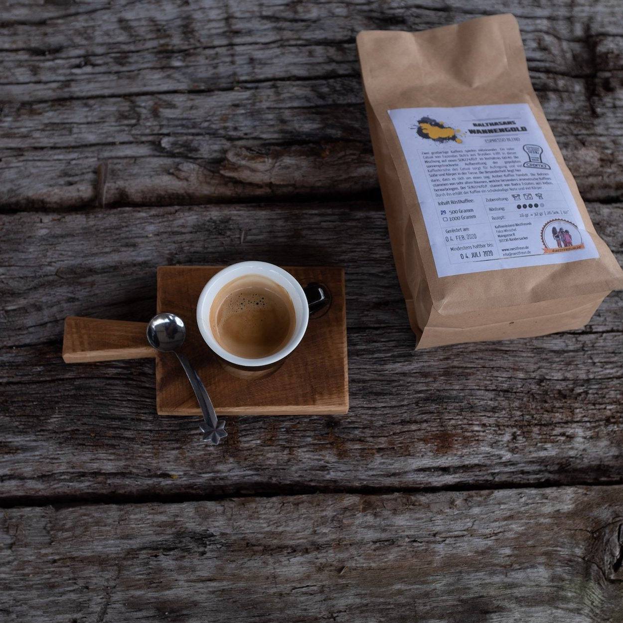 Ansicht Espressotablett aus Eiche