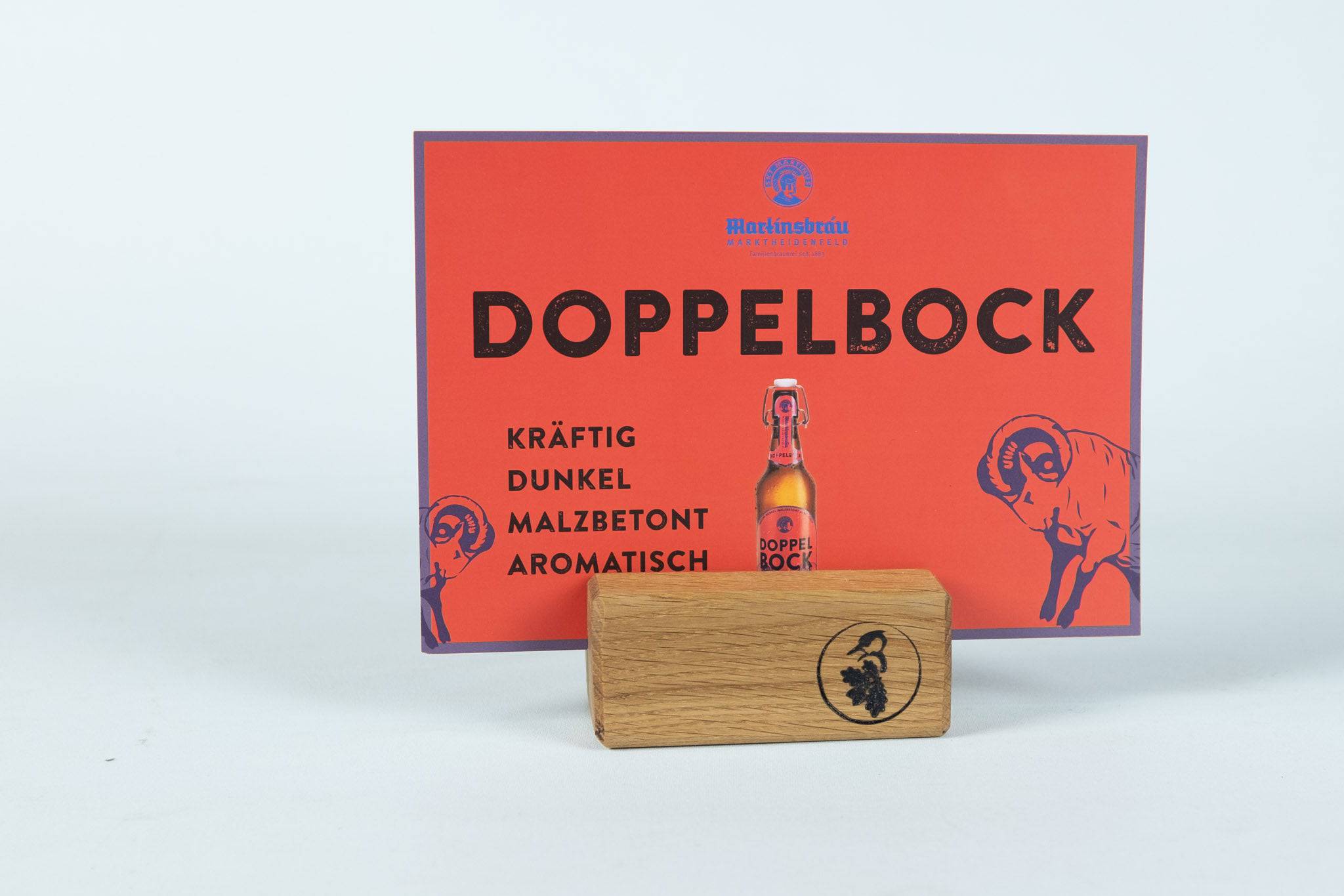 Tischkartenhalter nachhaltig, Eiche. Wohnrod 10 x 6 x 4,5cm - Spessartbrett