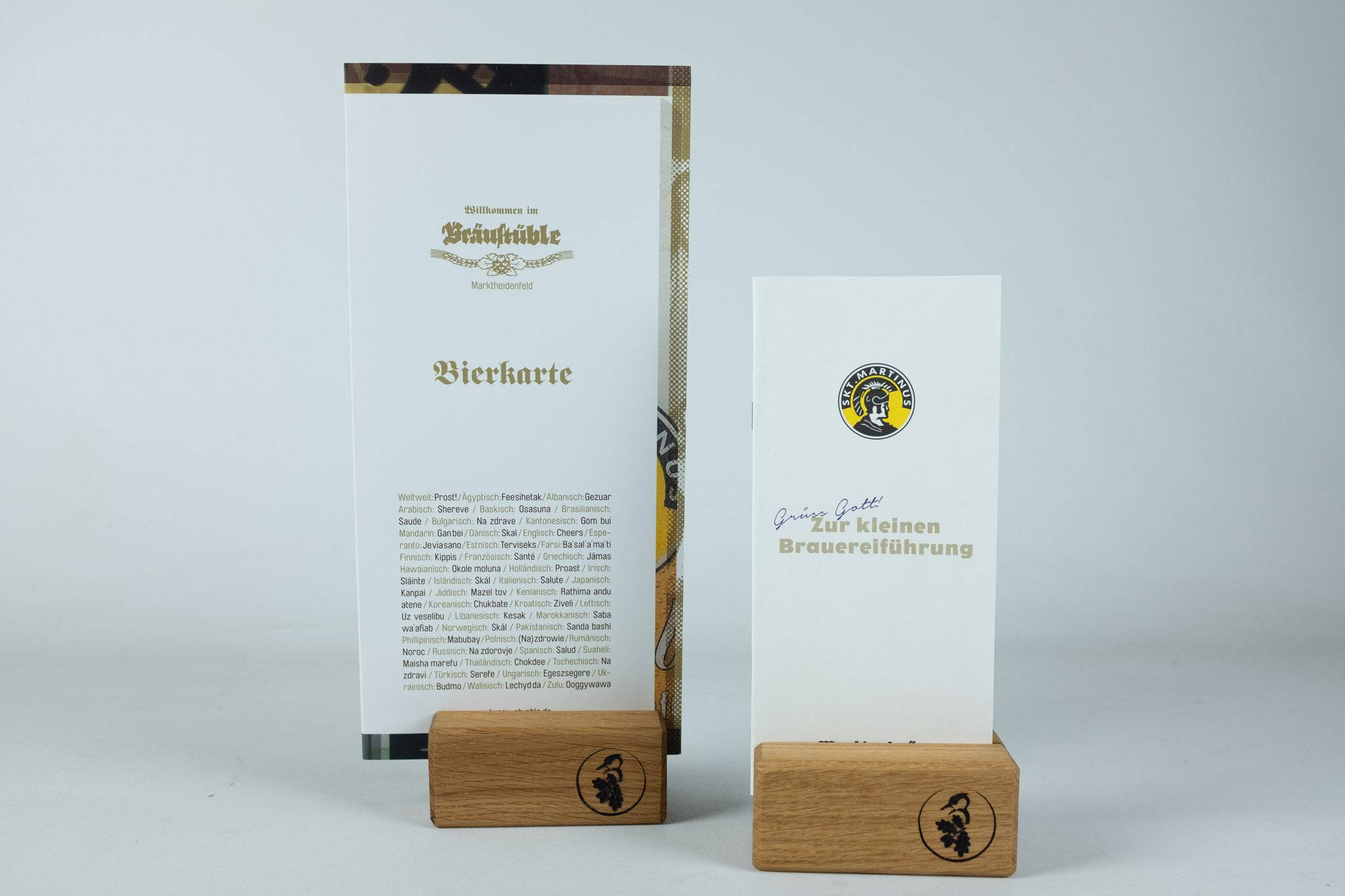 Tischkartenhalter nachhaltig, Eiche. Wohnrod 10 x 6 x 4,5cm - Spessartbrett