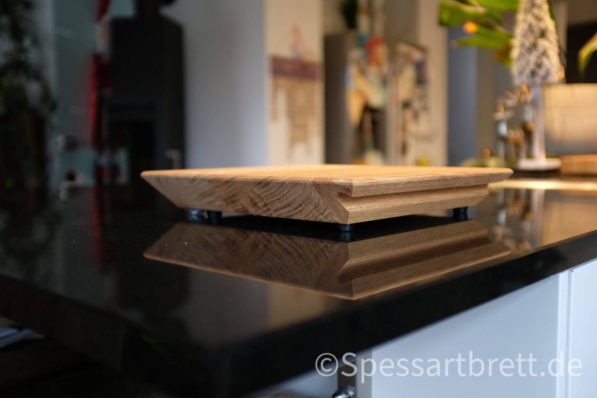 Eiche Gleitbrett für Küchenmaschinen Seitenansicht