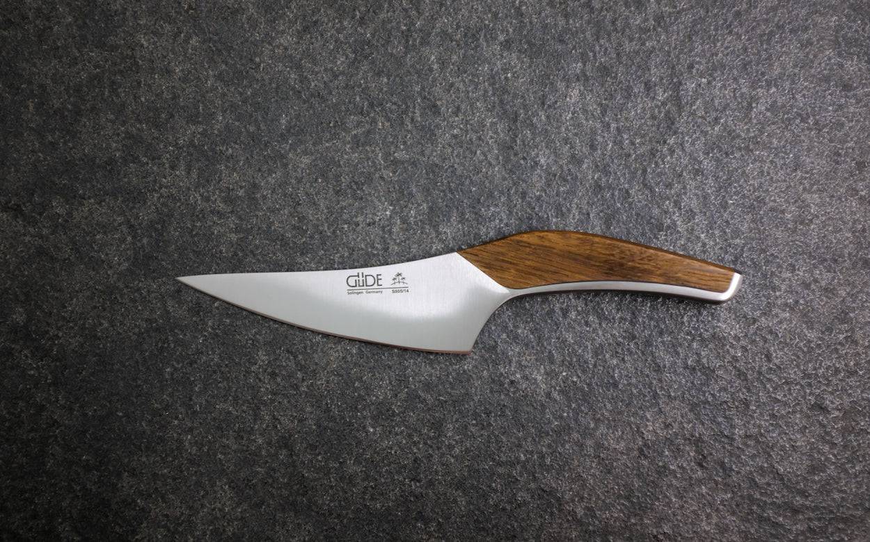 Güde Synchros Zubereitungsmesser 14 cm, mit Räuchereiche Griff