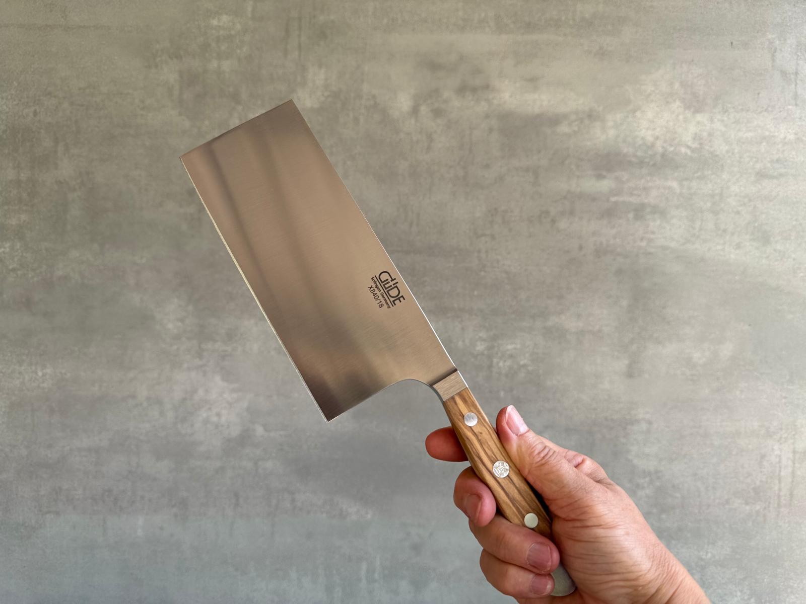 Güde Chinesische Kochmesser, feines Hackmesser mit einer Klinge von 18 cm.