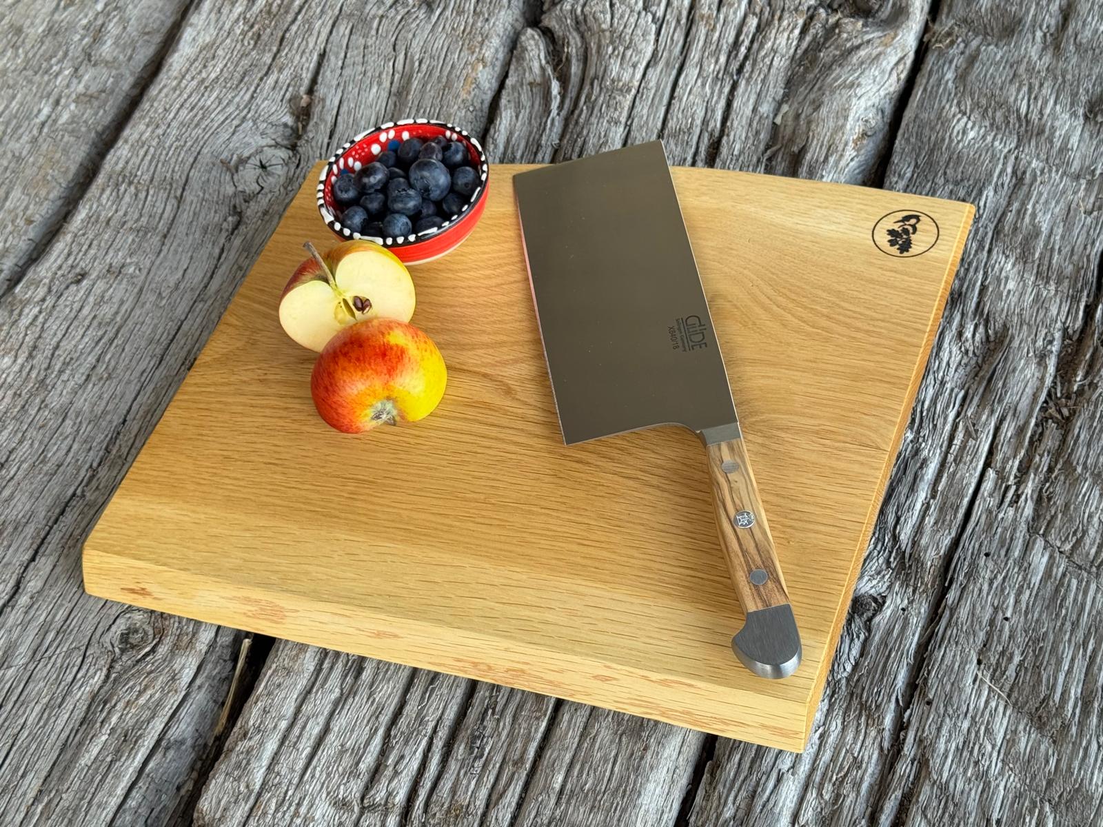 Güde Chinesisches Kochmesser Alpha Olive – feines Hackmesser mit Olivenholzgriff