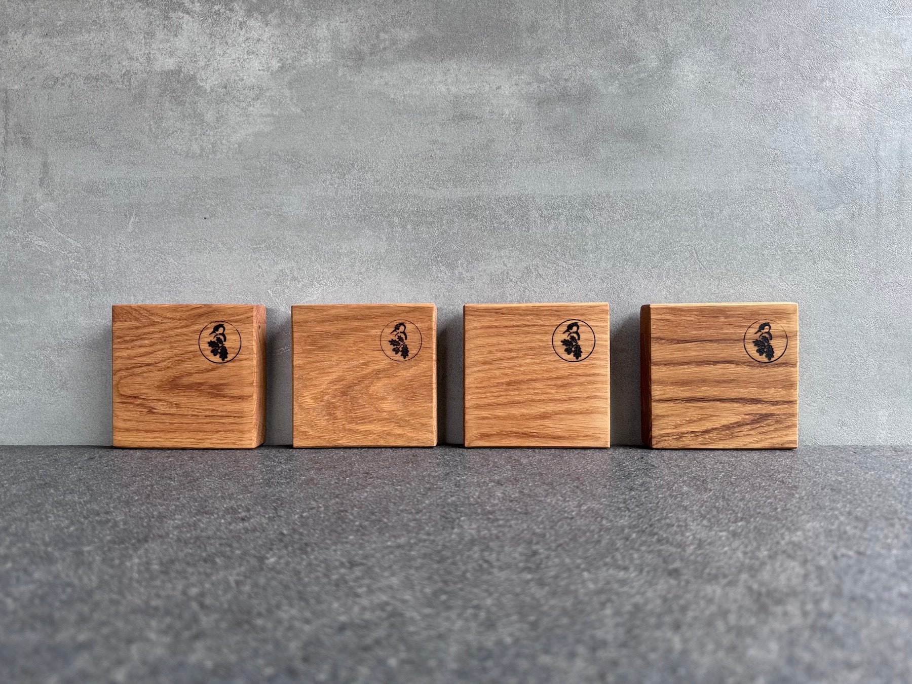 4 Mini Eichen Holzbretter