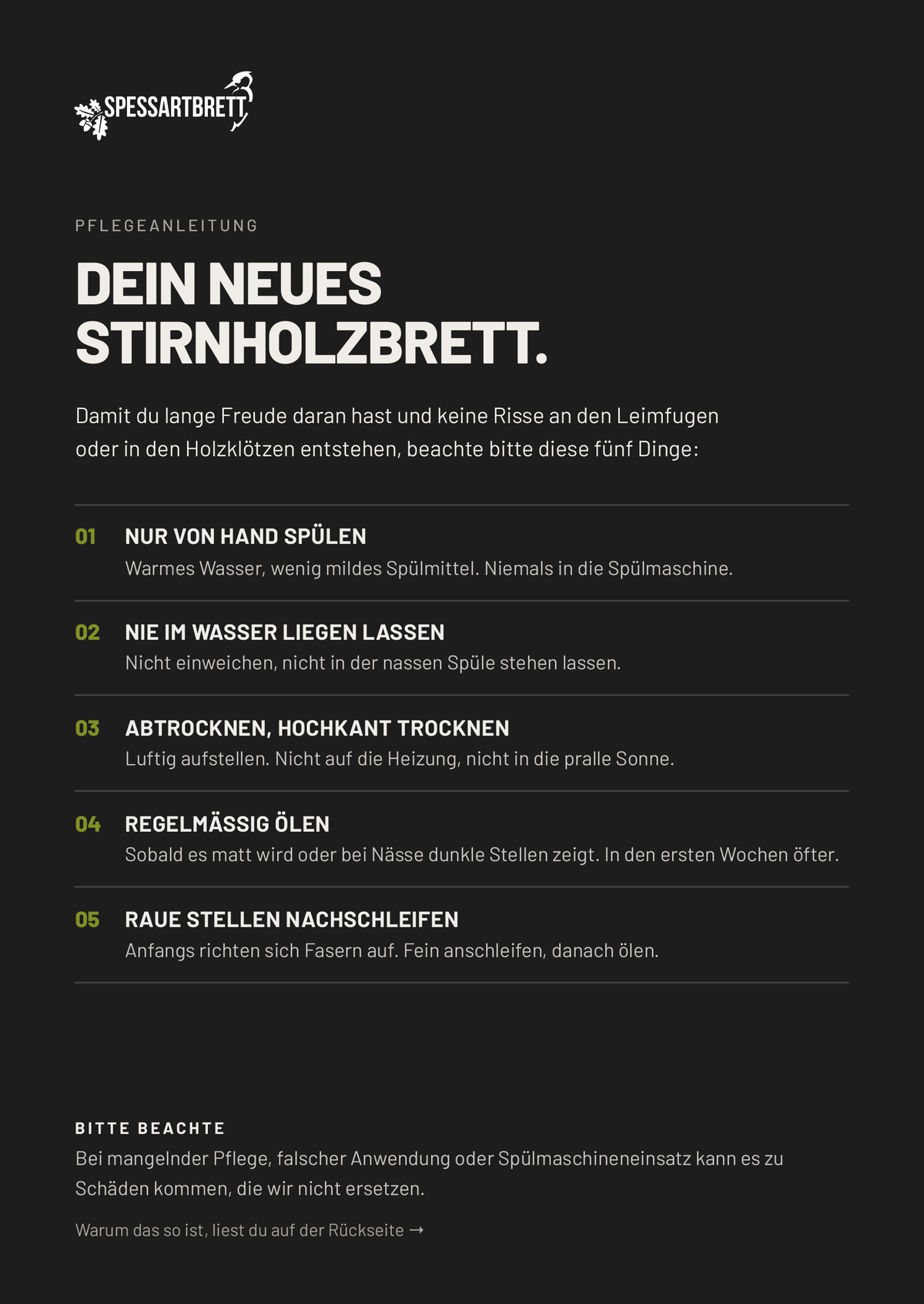 Stirnholz Schneidebrett 2,5 cm dick in Eiche und Nussbaum - Spessartbrett