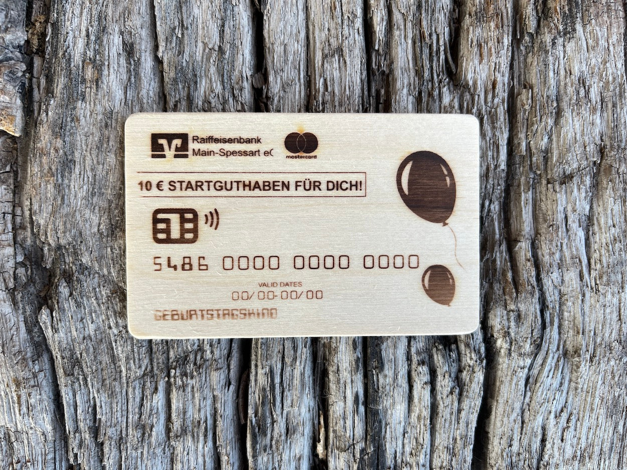 Holz Kreditkarte