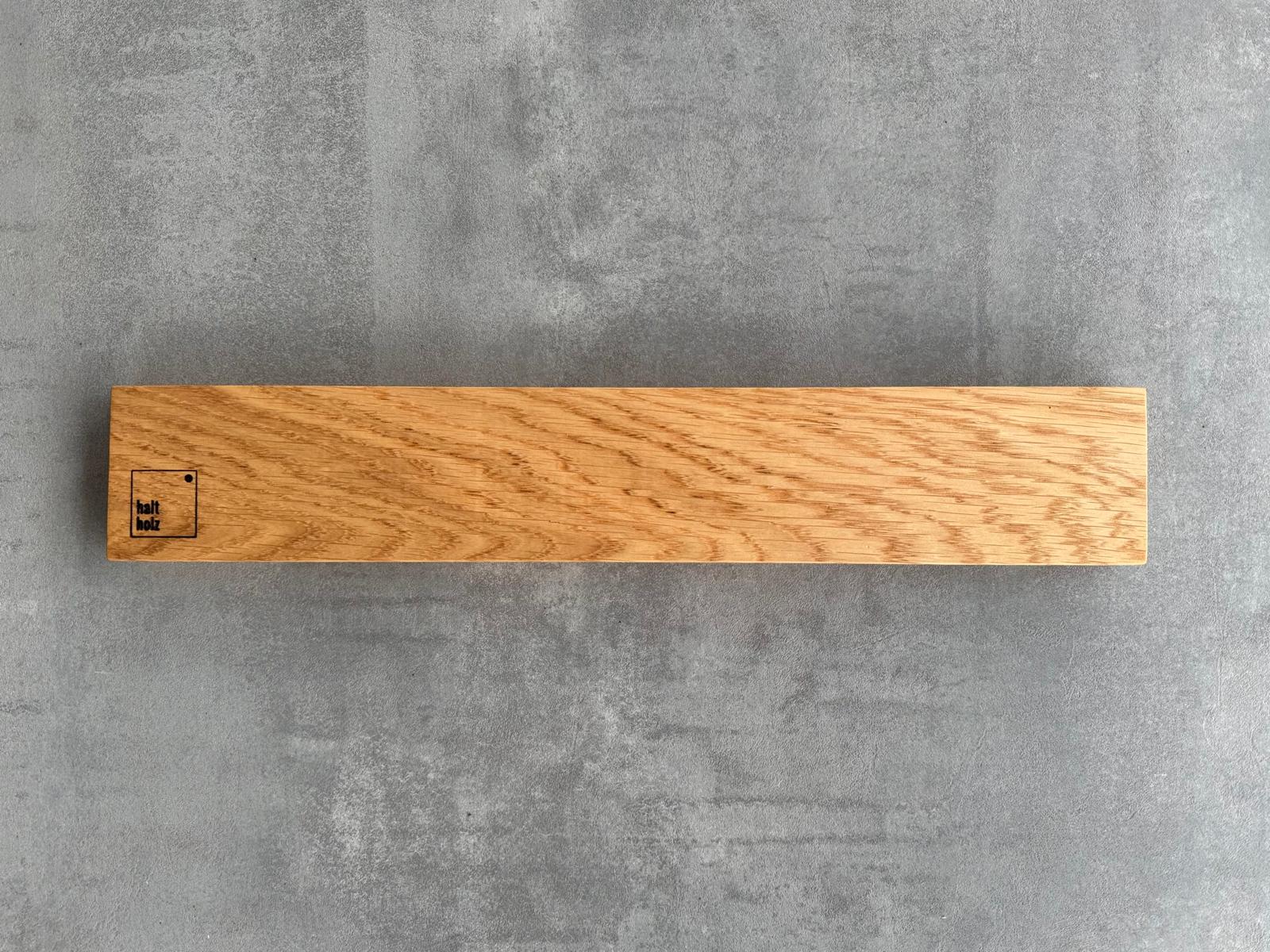 Messerleiste aus massiver Eiche mit starken Magneten