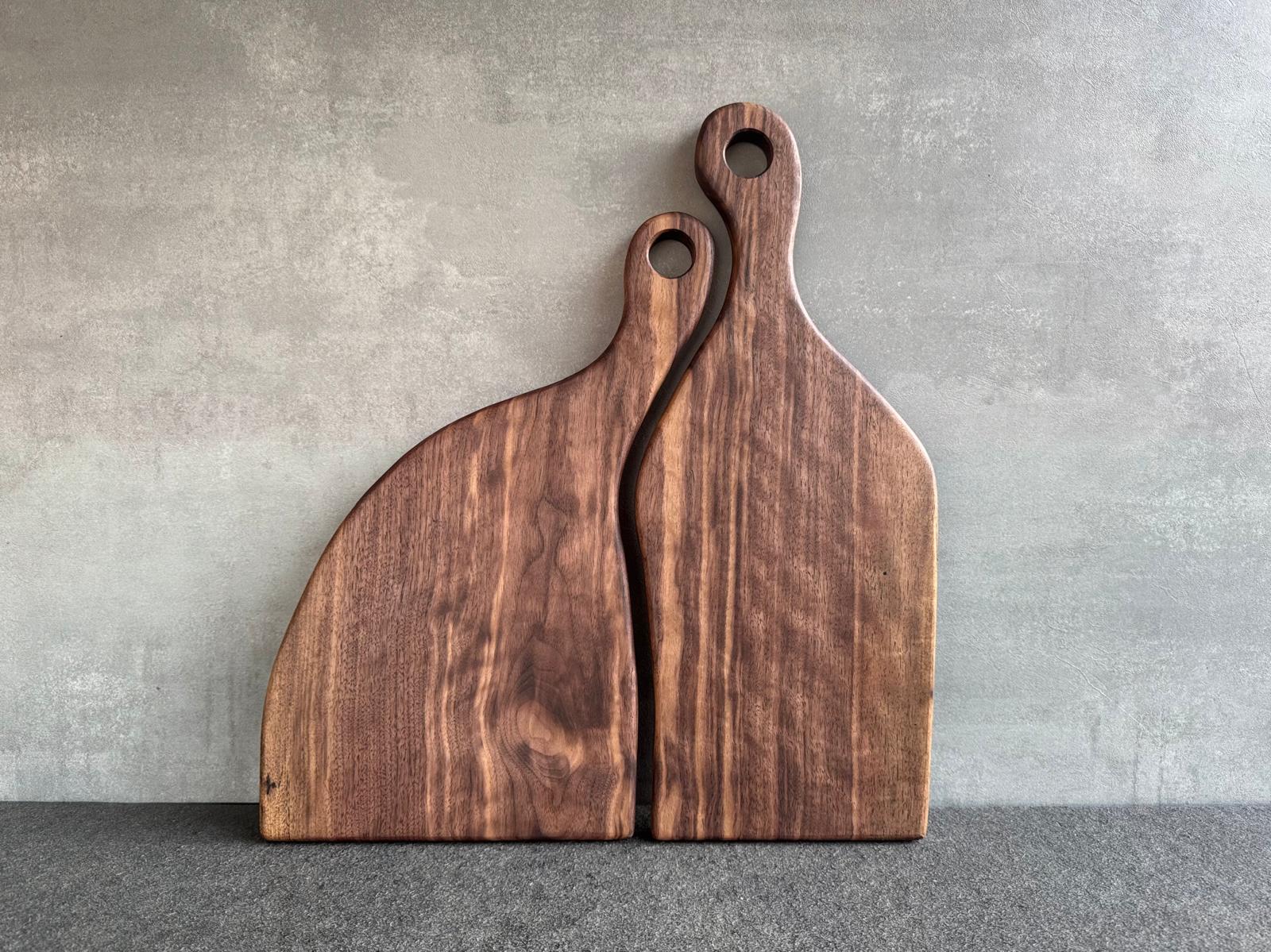 Rückseite Zweiteiliges Partnerbrett aus einem Stück Nussbaum, No. 1660 - Spessartbrett