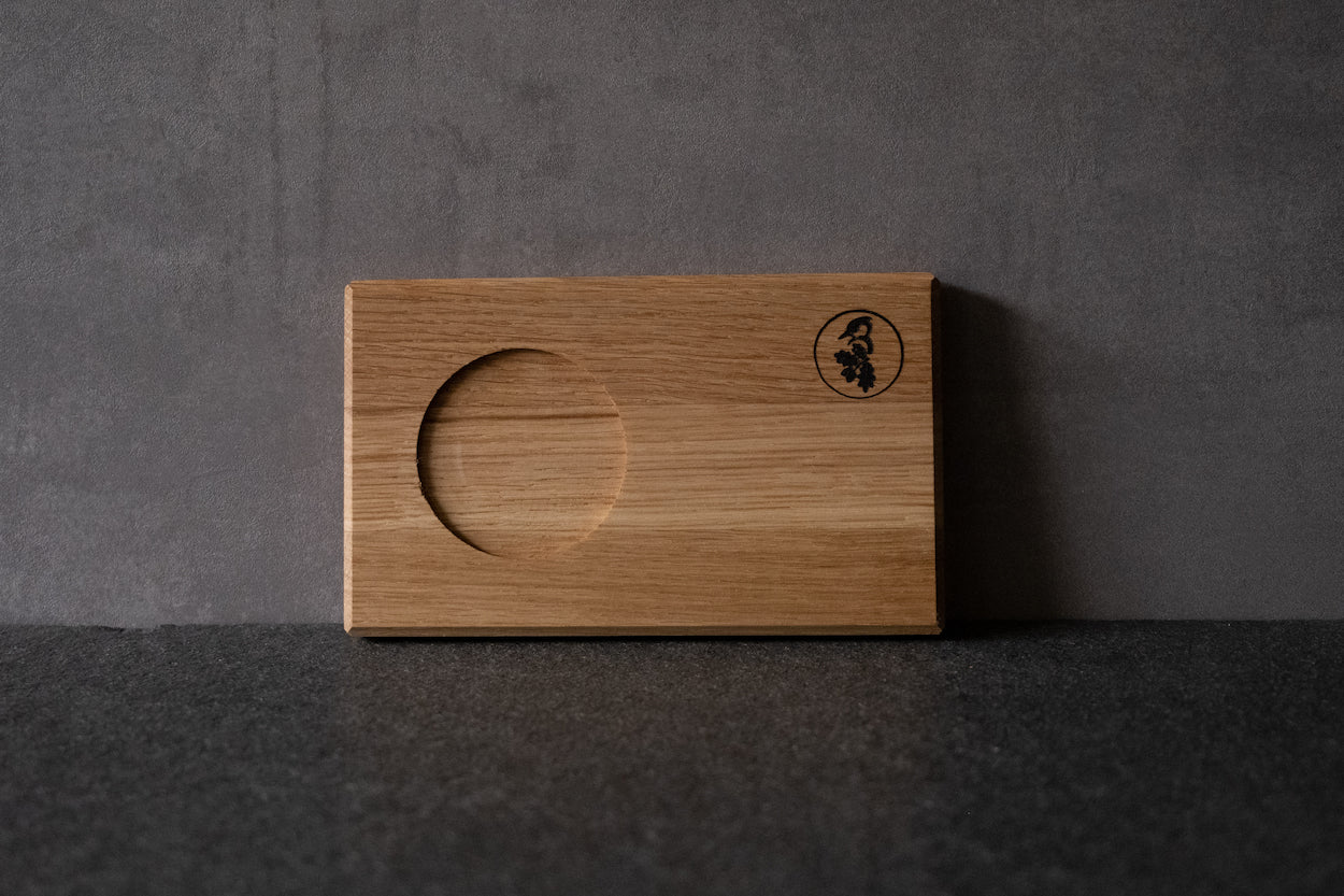 Holz Tablett für Cappuccinotasse aus Eiche
